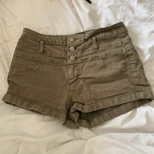 Olive green high waisted shorts